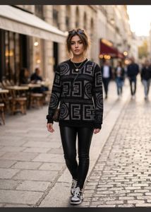 Black Rhinestone Embellished Sweatshirt
