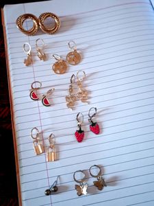 Set Of 9 Pair Earrings Western