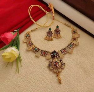 Rose Gold Plated Flower Design Jewellery Set