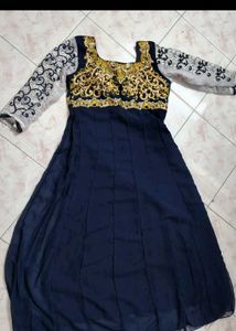 Blue Golden and Silver Gown