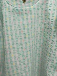 sea green Multi Textured Kurta