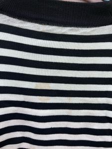 Chic Striped Top with Ruffle Sleeves