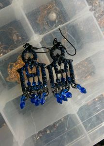 Blue Dangle Drop Earrings