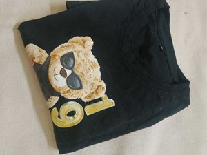 Black Teddy Bear Graphic T-Shirt