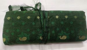 Bottle Green Jamdani Saree
