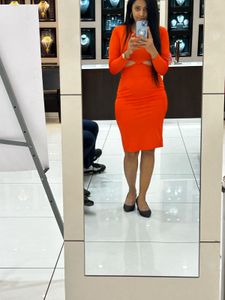 Bright Orange Dress