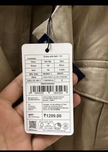 Women's Sleeveless Beige Trench Dress