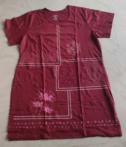 Maroon T-Shirt Dress