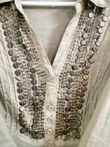 Beige Kurta Top