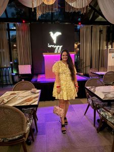 Chic Yellow Floral Print Mini Dress