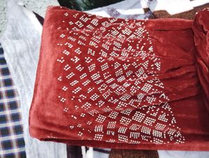 Maroon Velvet Unstitched Suit