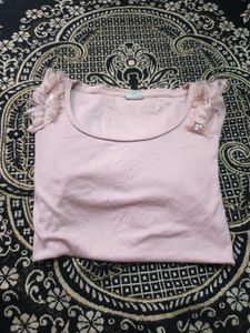 Full sleeve peach t-shirt