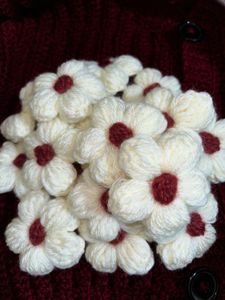 Crochet Puff Flowers ( 20 Pcs )