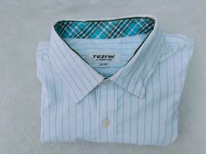 Men’s Premium White Pinstripe Full Sleeve Shirt