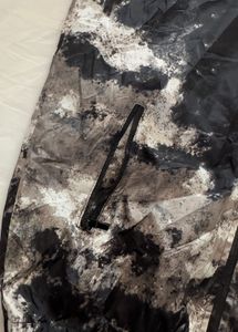 Abstract Print Hooded upper Jacket