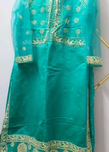 Elegant Teal Embroidered Salwar Suit