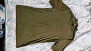 Olive Green Ribbed Top
