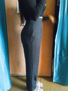 🤍🖤Elegant Grey High-Waisted Pants🖤🤍