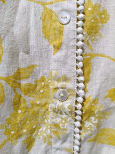 Branded  new Yellow Floral Print Kurta