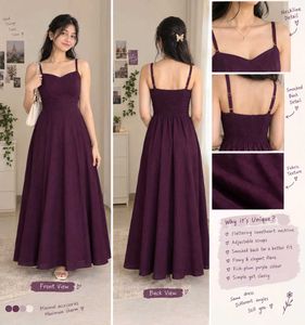 Elegant Plum Maxi Dress