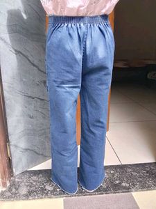 Blue Denim Cargo Pants