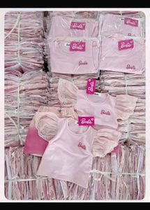 Pink Barbie Top with Lace Sleeves