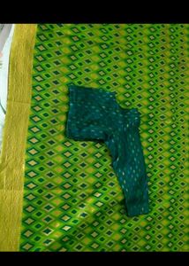Green Saree with Blouse Piece
