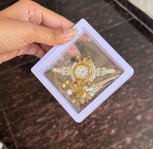 Exquisite Gold Tone Statement Watch Bracelet