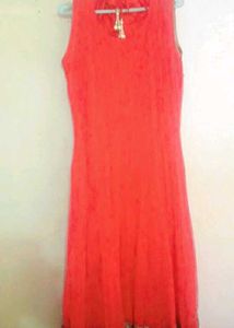 Stunning Red Ethnic gown with Intricate Embelli