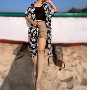 Black Shirt Style Dress With Belt