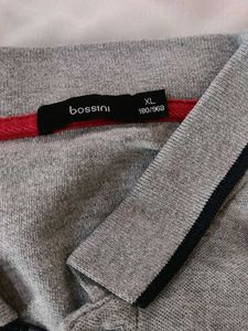 Men's Grey Polo Shirt with Golf Emblem