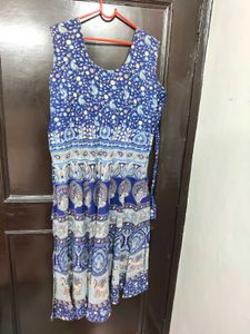 Boho Print Dress💙💚🤍