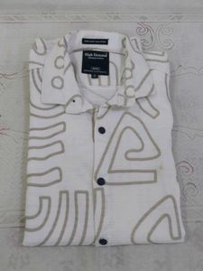 White and Grey Printed Shirt from High Demand