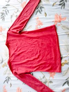 Red Eiffel Tower Long Sleeve Top