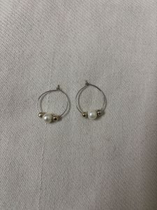 Pearl Embellished Hoops/ Danglers