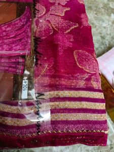 Nandini Pink Floral Saree