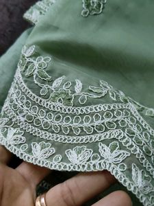 Sea Green Saree With Blouse