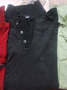 Men's Green Henley Shirt 3xl