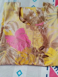 Elegant Floral Print Kurta Set