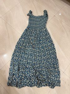 Charming Floral Print Midi Dress