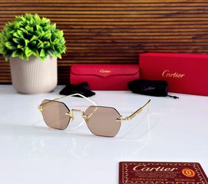 Cartier Rimless Hexagonal Sunglasses