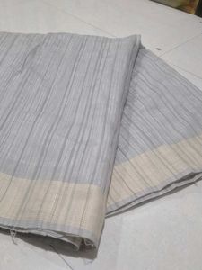 Elegant Grey Saree material