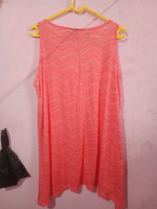 Coral Chevron Sleeveless Tank Top