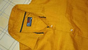 Men's Mustard Casual Shirt