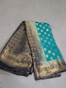 Elegant Teal Silk Saree
