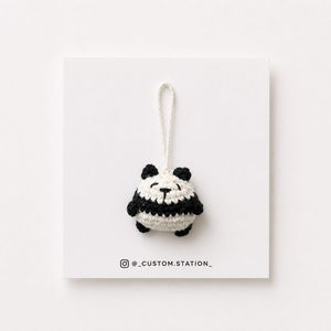 Crochet Panda Amigurumi Bag Charm