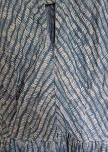 Blue Striped Sleeveless Midi Dress