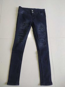 Cute Embellished Denim Jeans