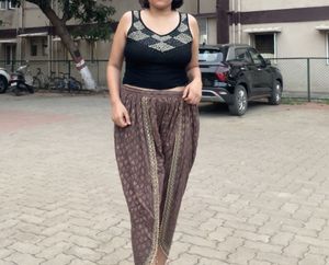 Stylish Brown Embellished Dhoti Pants