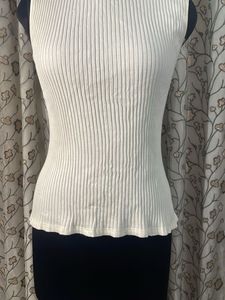 Sleeveless Ribbed Knit Top